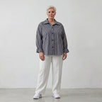 AKH Fashion Bluse 7062 Diana, Anthrazit/Weiß