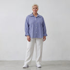 AKH Fashion Bluse 7062 Diana, Blau/Weiß