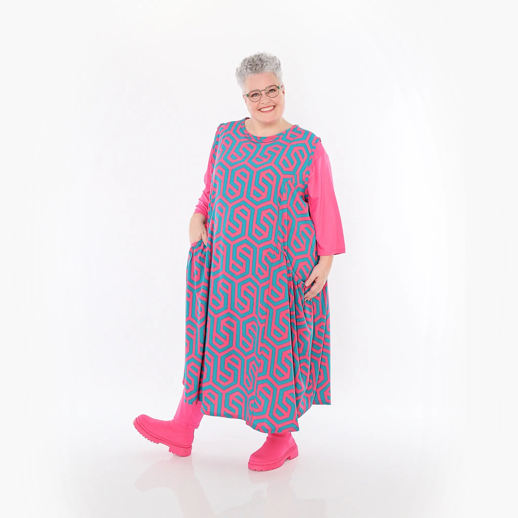 AKH Fashion 7058 Tunic, Fuchsia Green