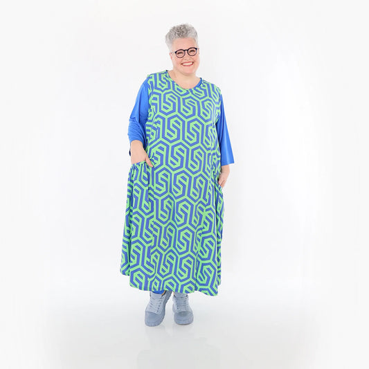 AKH Fashion 7058 Tunika, Lime-Blau