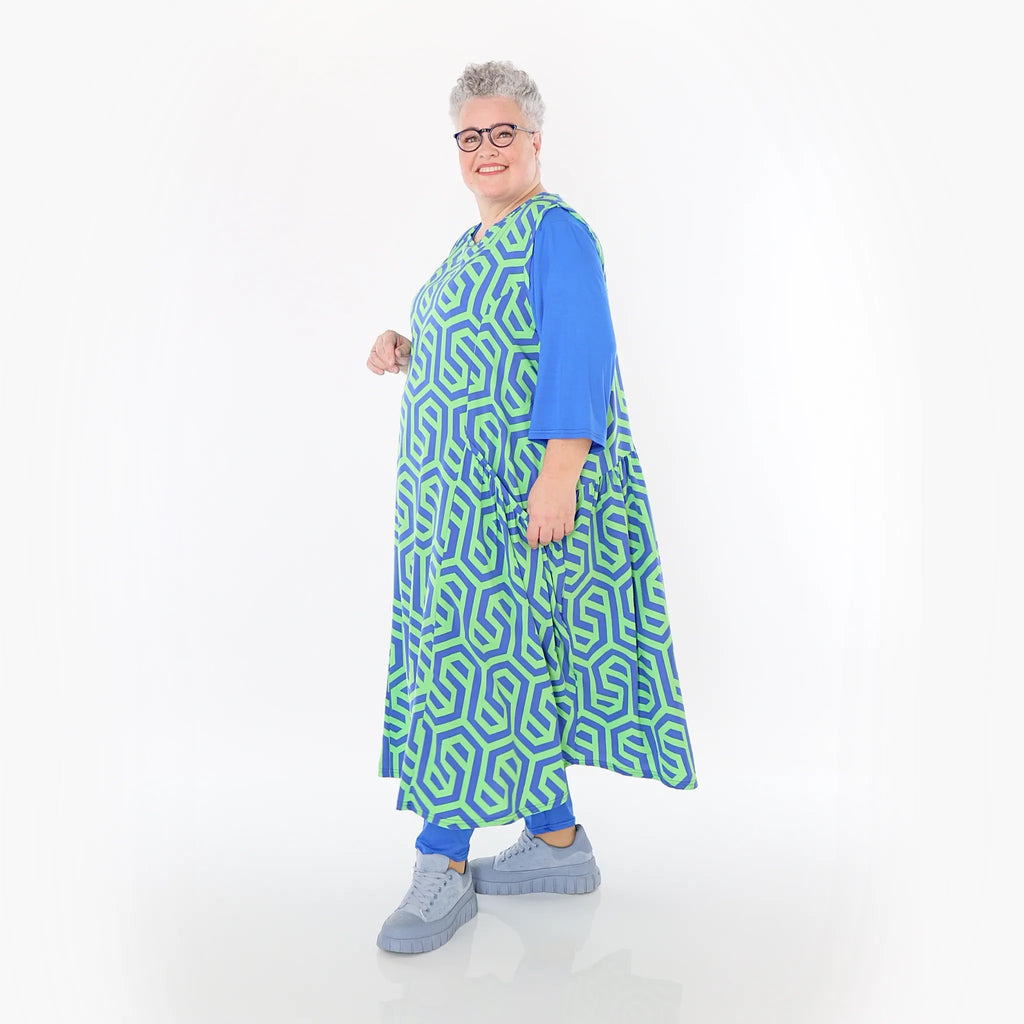 AKH Fashion Tunika 7058 AmazeMe, Lime/Blau