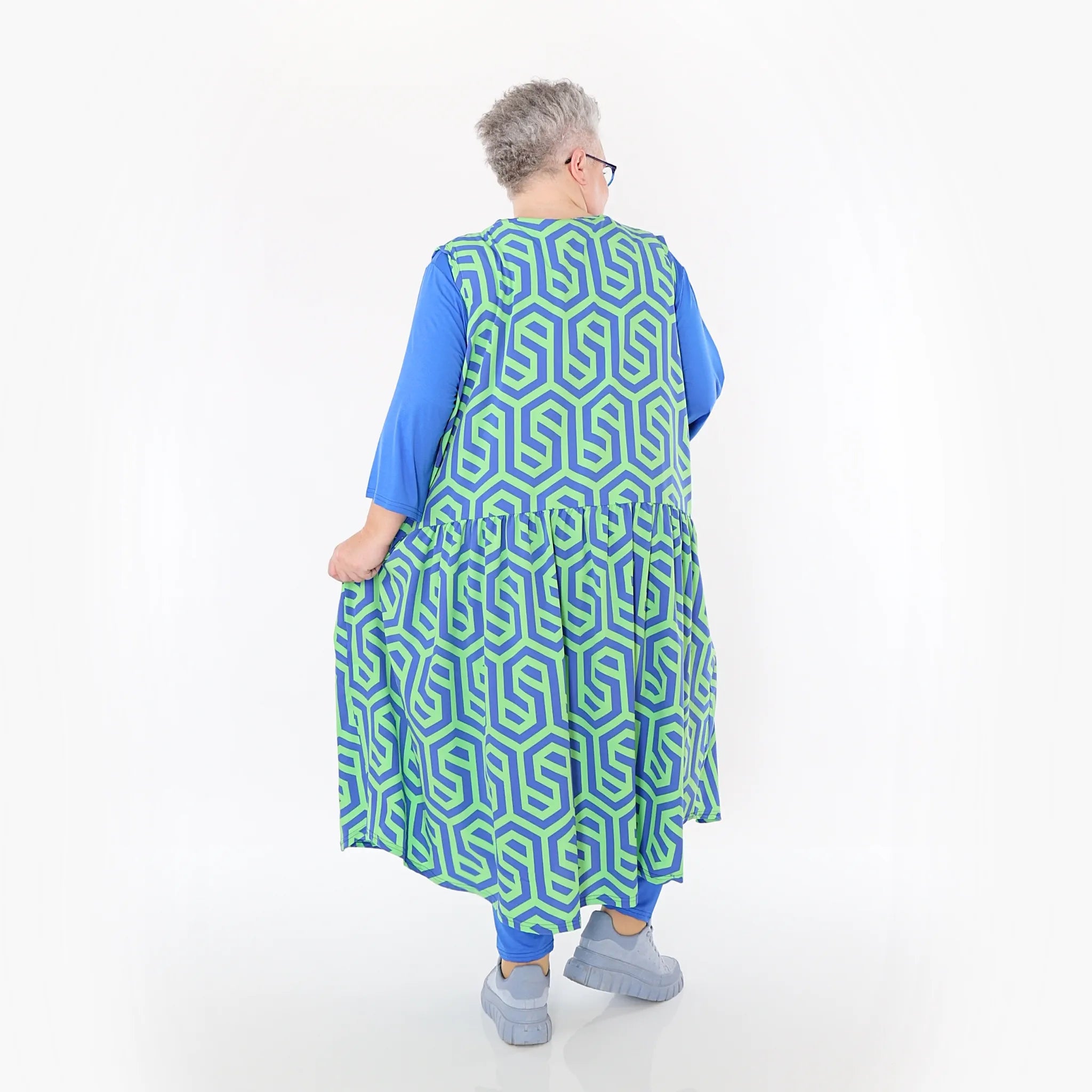 AKH Fashion Tunika 7058 AmazeMe, Lime/Blau