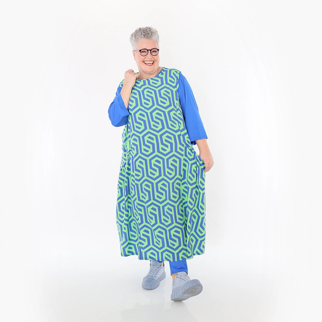 AKH Fashion Tunika 7058 AmazeMe, Lime/Blau