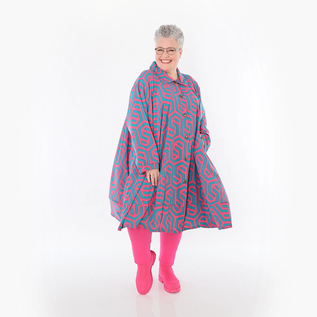 Chemisier AKH Fashion 7061, vert fuchsia