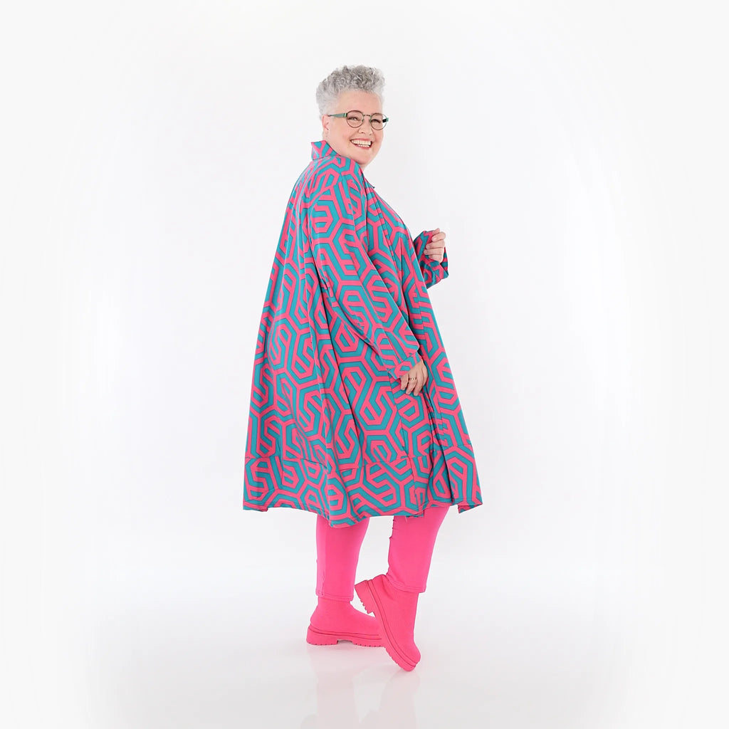 Chemisier AKH Fashion 7061, vert fuchsia
