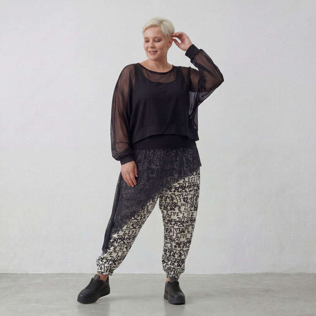 AKH Fashion Hose 6992 Valenzia, Schwarz/Weiß