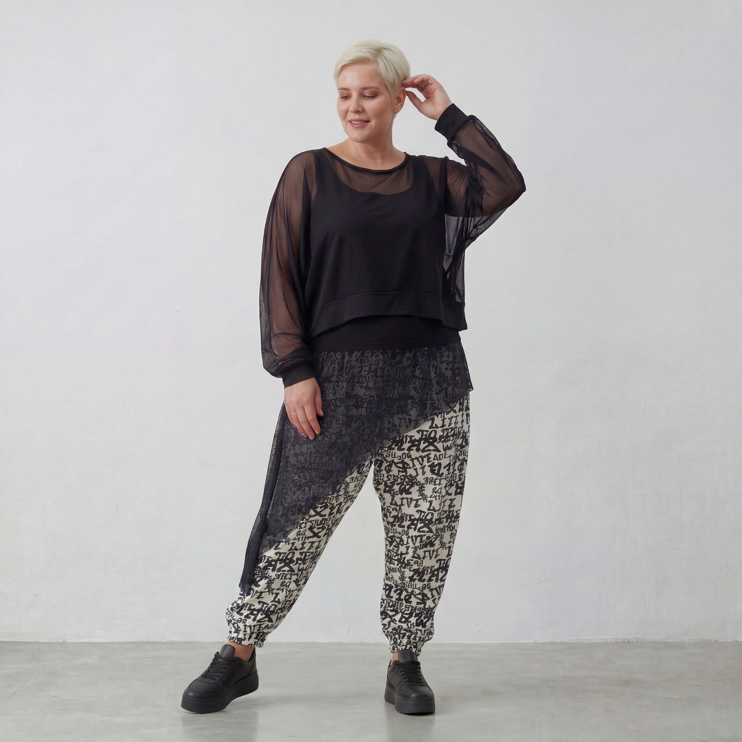 AKH Fashion Hose 6992 Valenzia, Schwarz/Weiß