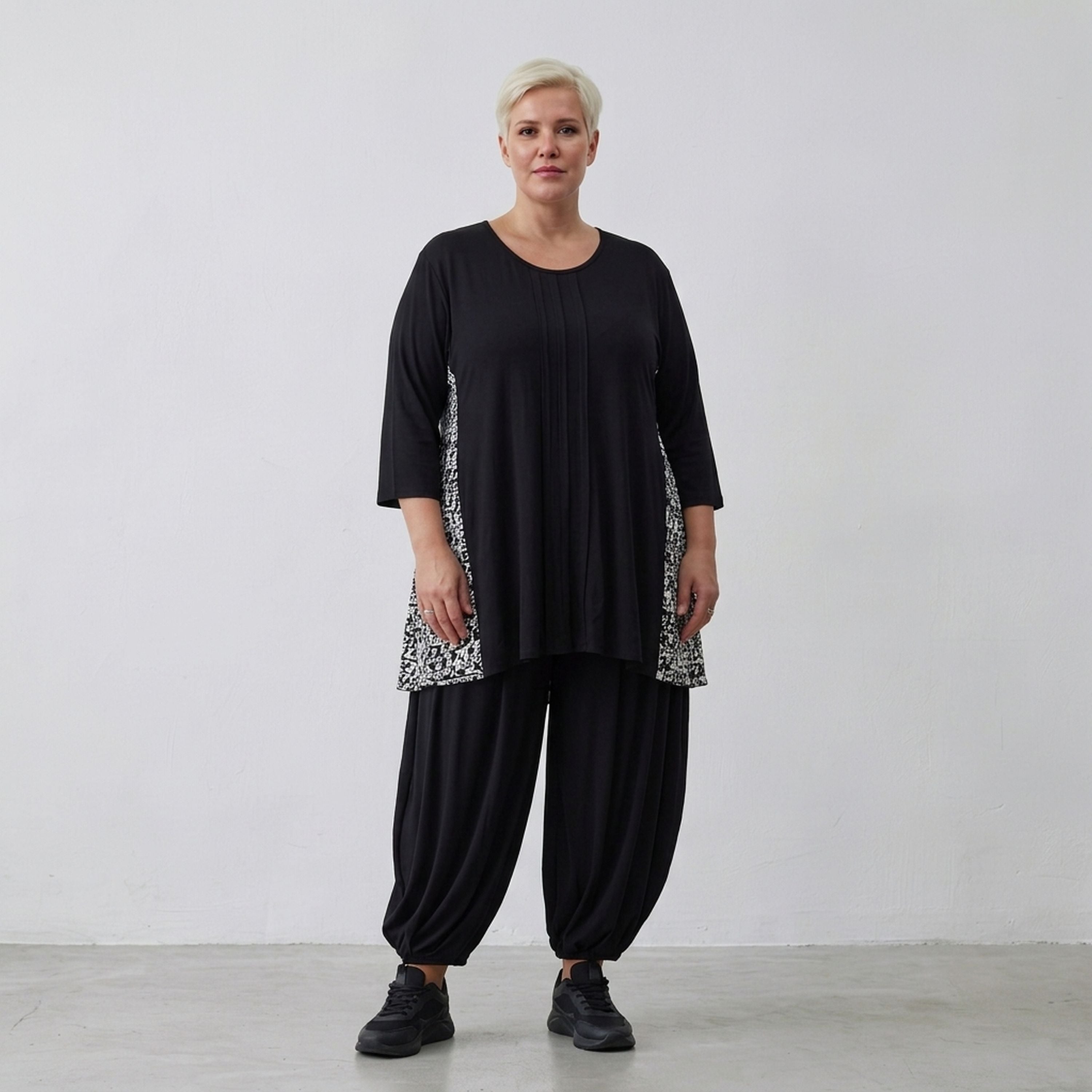 AKH Fashion Shirt 7069 Valenzia, Schwarz/Weiß