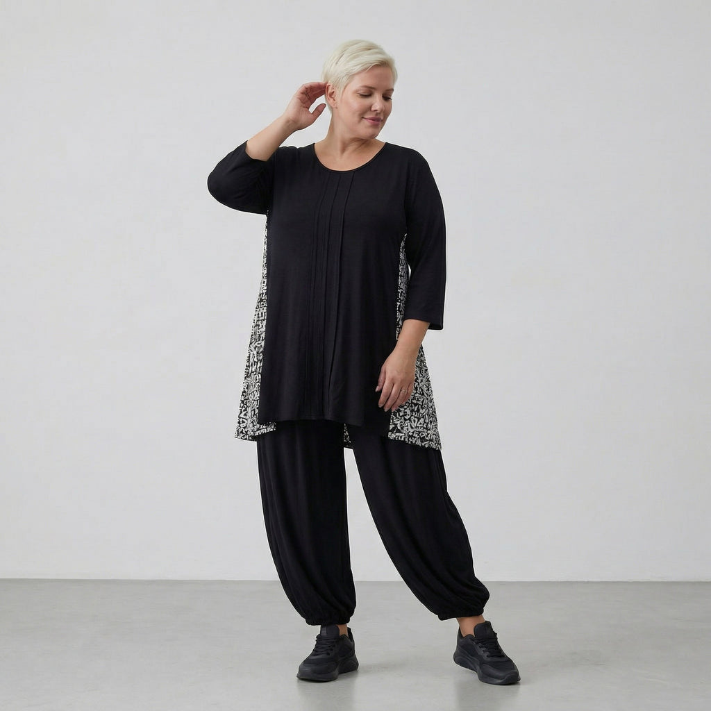AKH Fashion Shirt 7069 Valenzia, Schwarz/Weiß