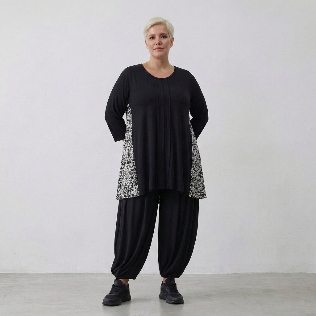 AKH Fashion Shirt 7069 Valenzia, Schwarz/Weiß