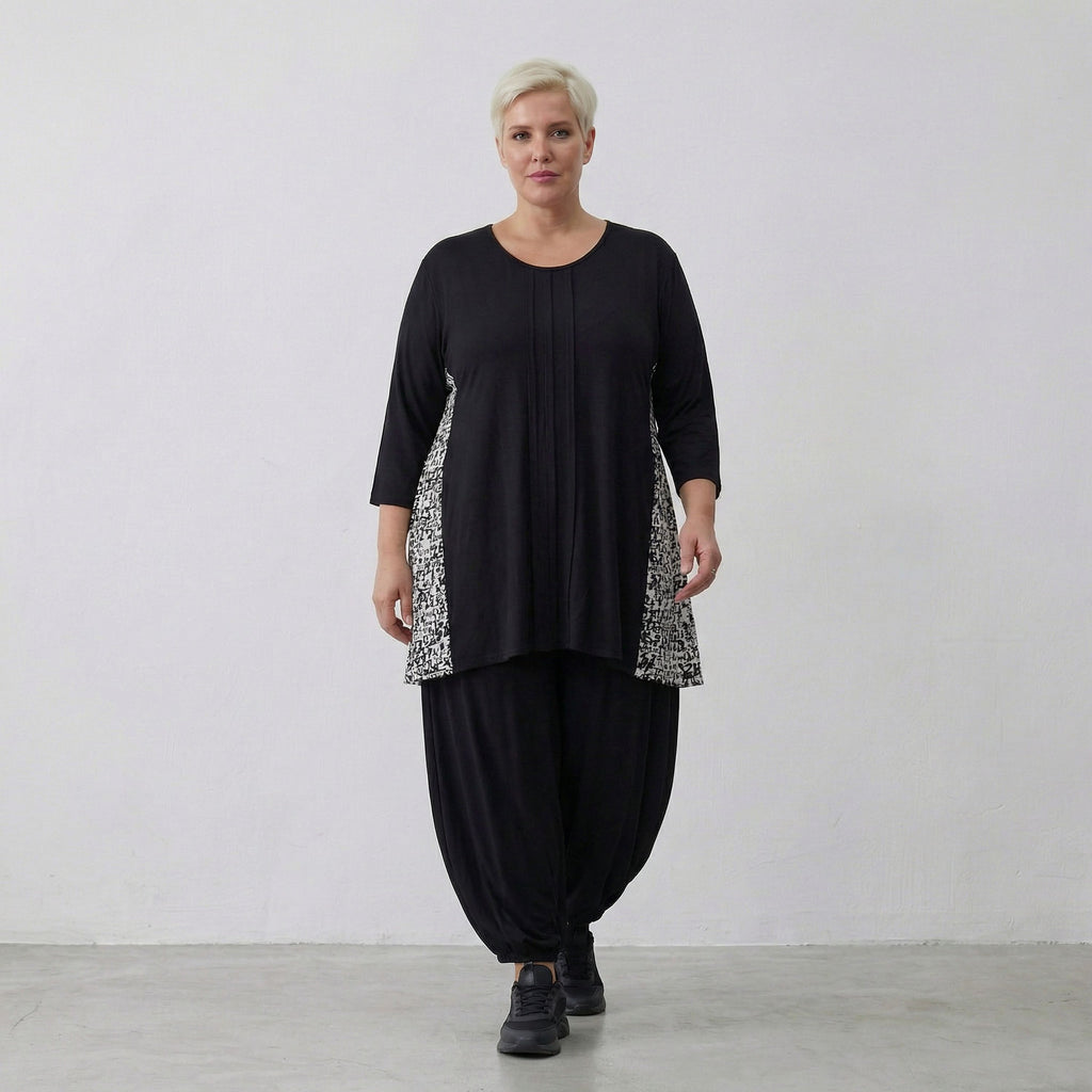 AKH Fashion Shirt 7069 Valenzia, Schwarz/Weiß