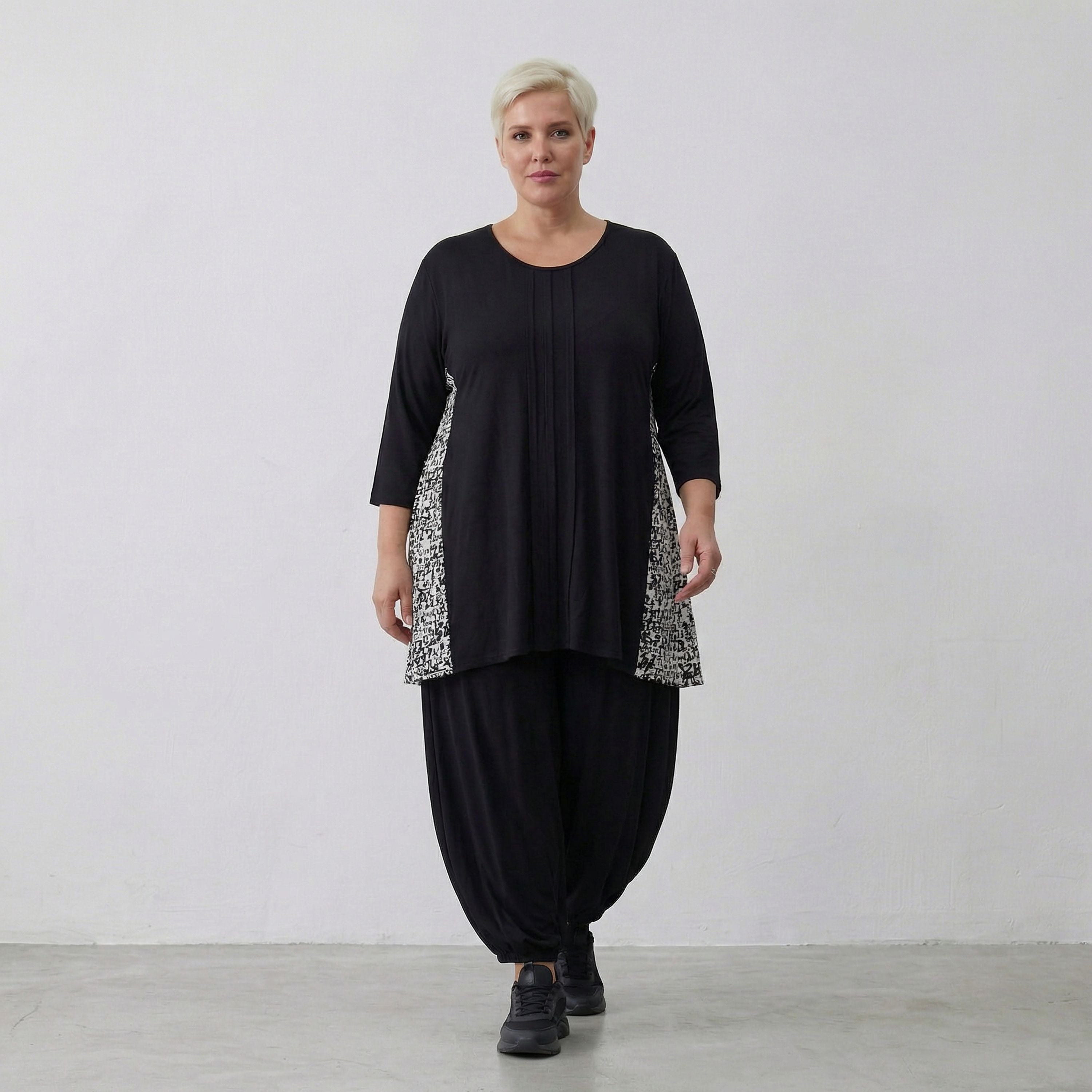 AKH Fashion Shirt 7069 Valenzia, Schwarz/Weiß