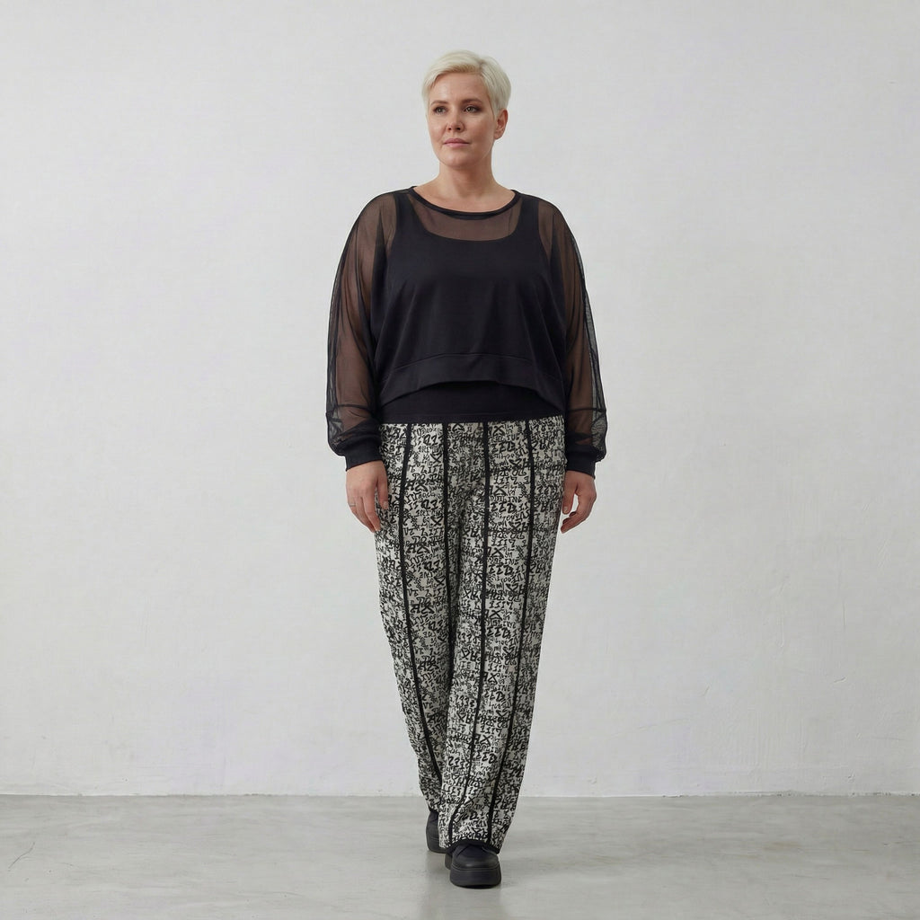 AKH Fashion Hose 7074 Valenzia, Schwarz/Weiß