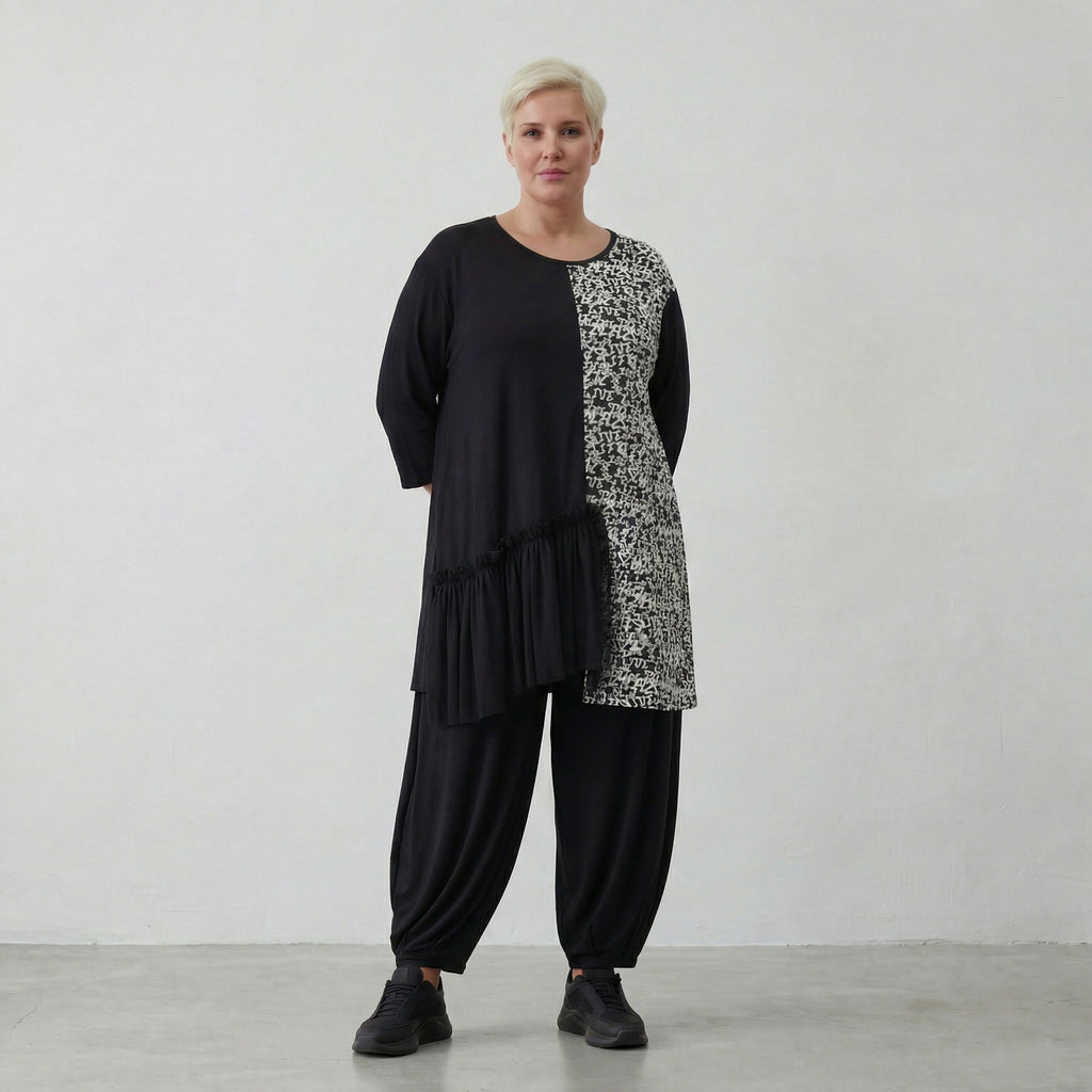 AKH Fashion Shirt 7075 Valenzia, Schwarz/Weiß