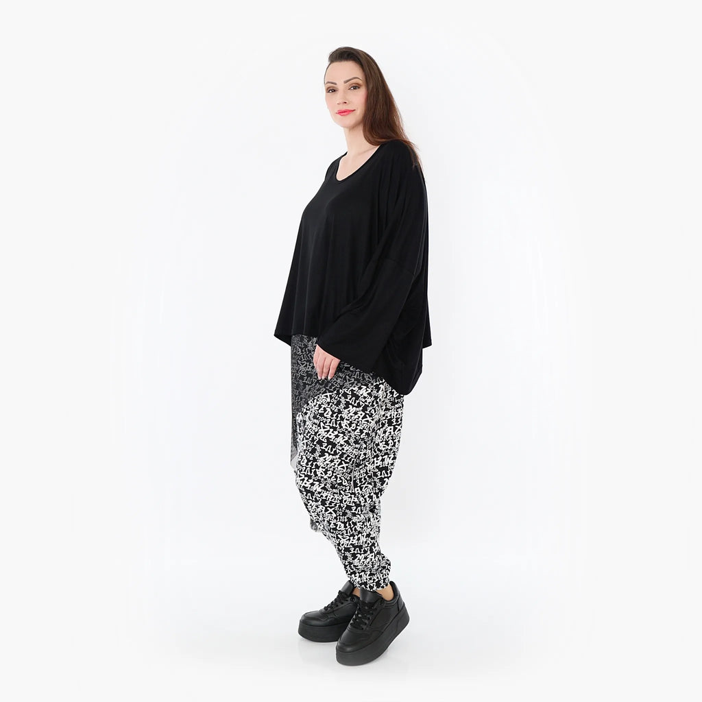 AKH Fashion 6992 Trousers, Black and White