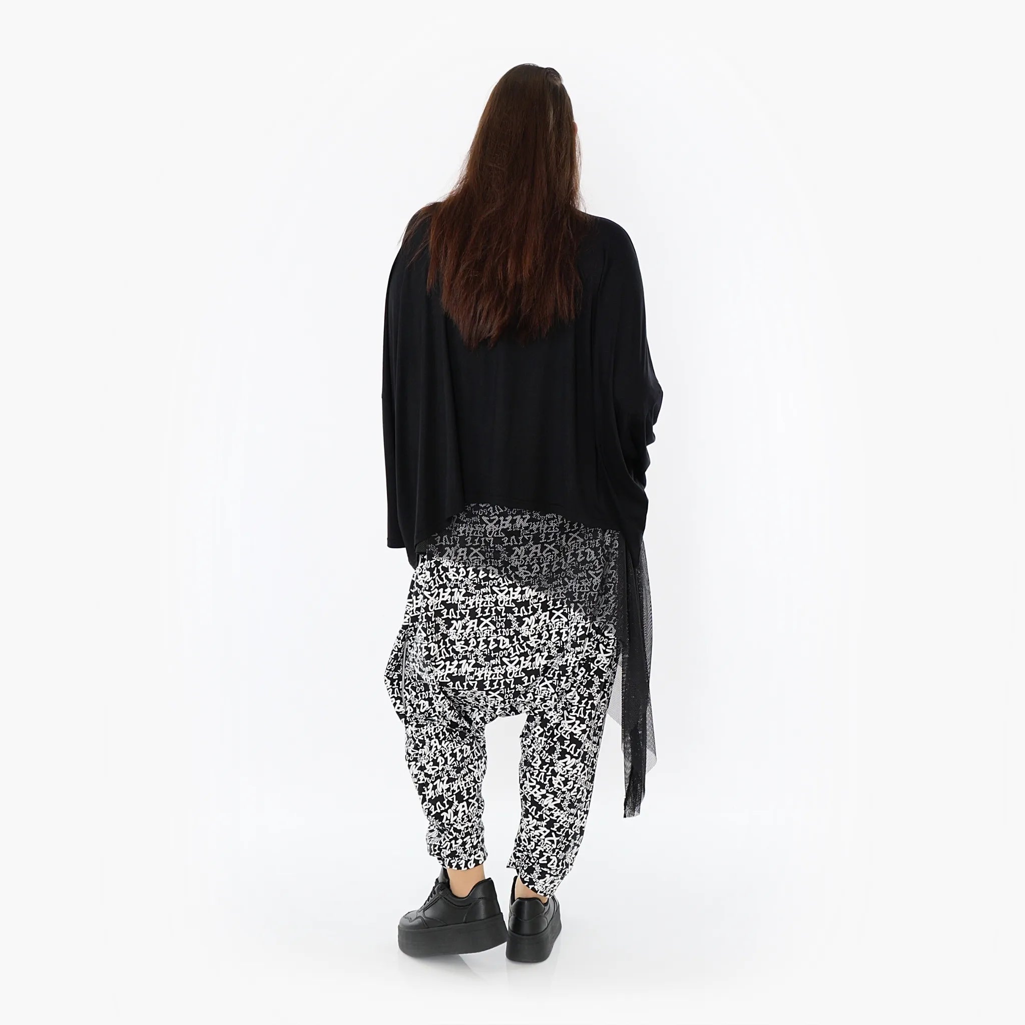 AKH Fashion 6992 Trousers, Black and White