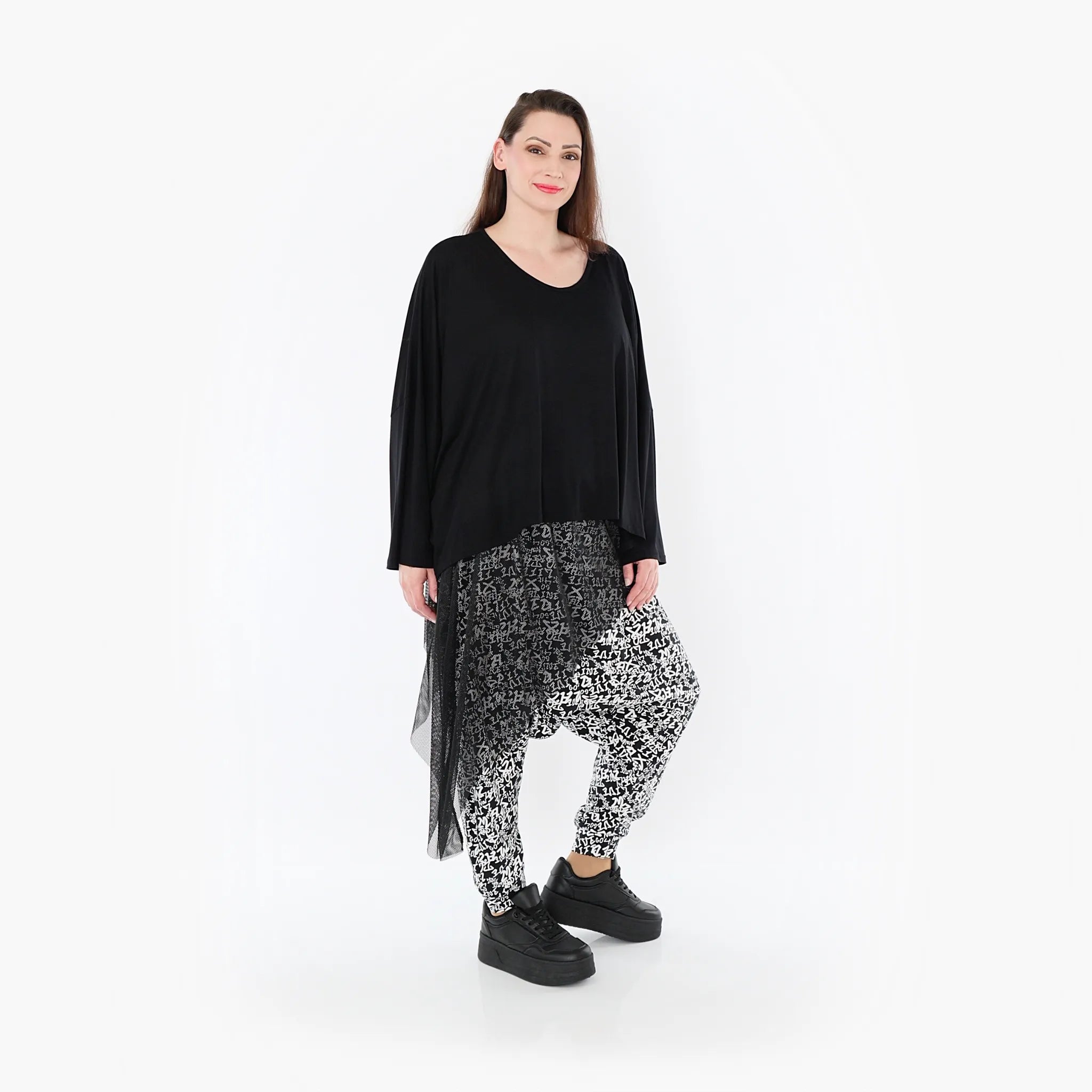 AKH Fashion 6992 Trousers, Black and White