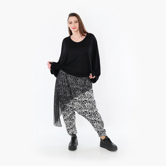 AKH Fashion 6992 Hose, Schwarz-Weiß