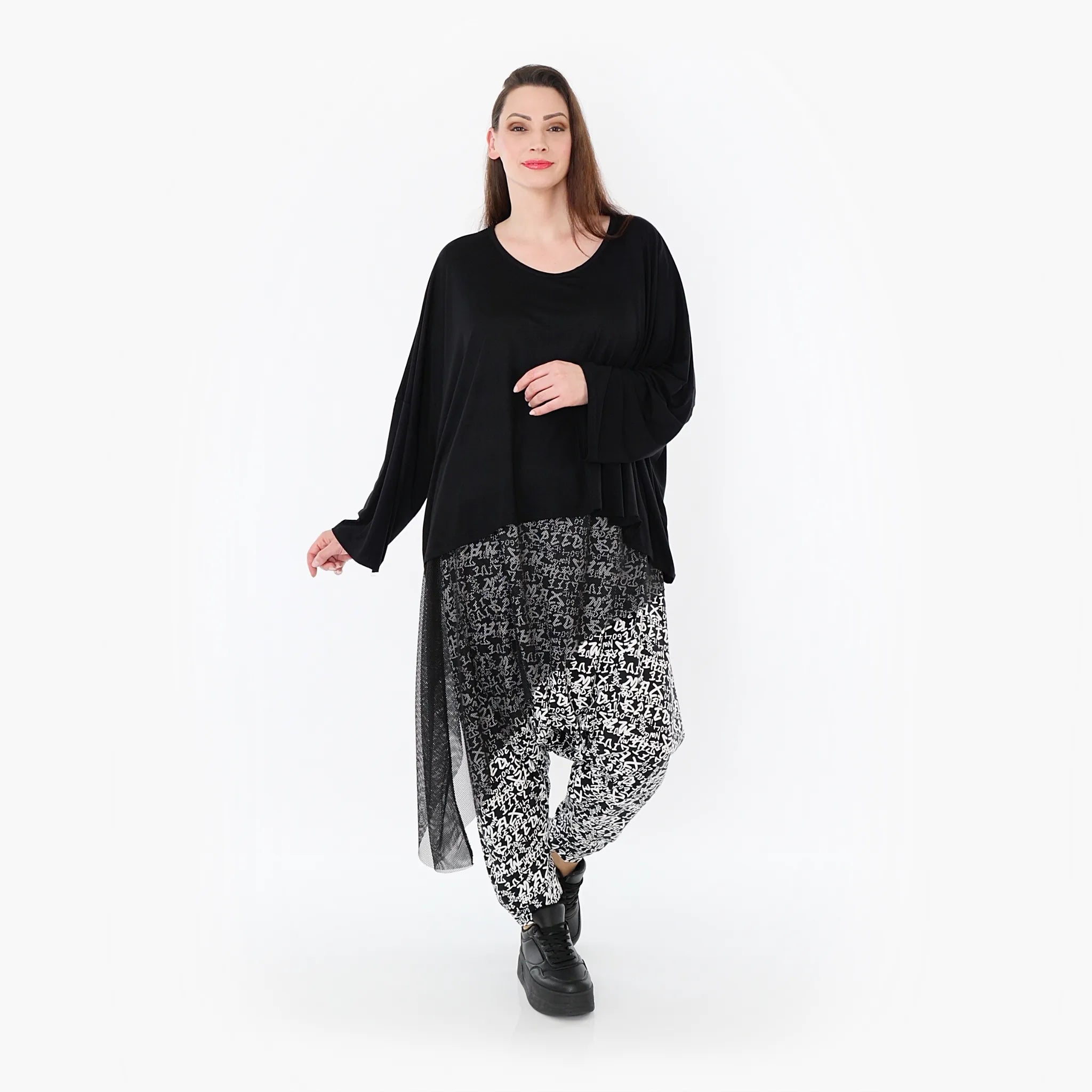AKH Fashion 6992 Trousers, Black and White