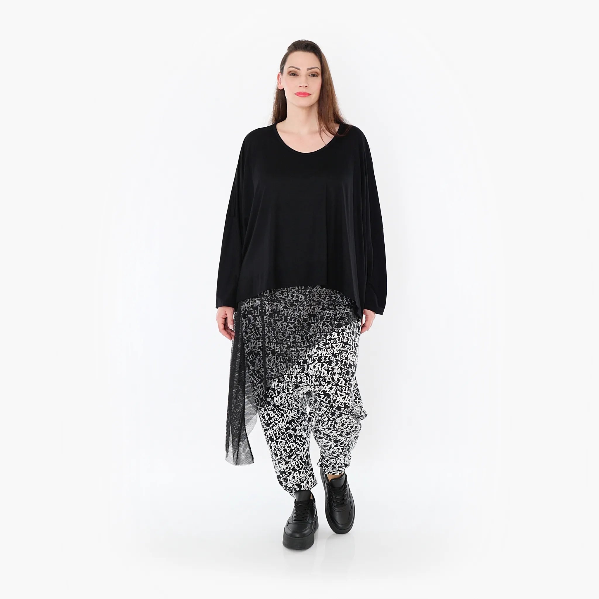 AKH Fashion 6992 Trousers, Black and White