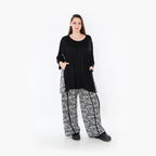 AKH Fashion 7069 Big Shirt, Black and White