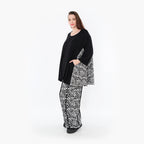 AKH Fashion 7069 Big Shirt, Black and White