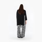 AKH Fashion 7069 Big Shirt, Black and White