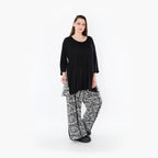 AKH Fashion 7069 Big Shirt, Black and White