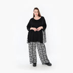 AKH Fashion 7069 Big Shirt, Black and White