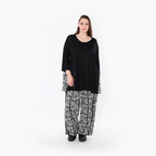 AKH Fashion 7069 Big Shirt, Black and White