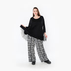 AKH Fashion 7069 Big Shirt, Black and White