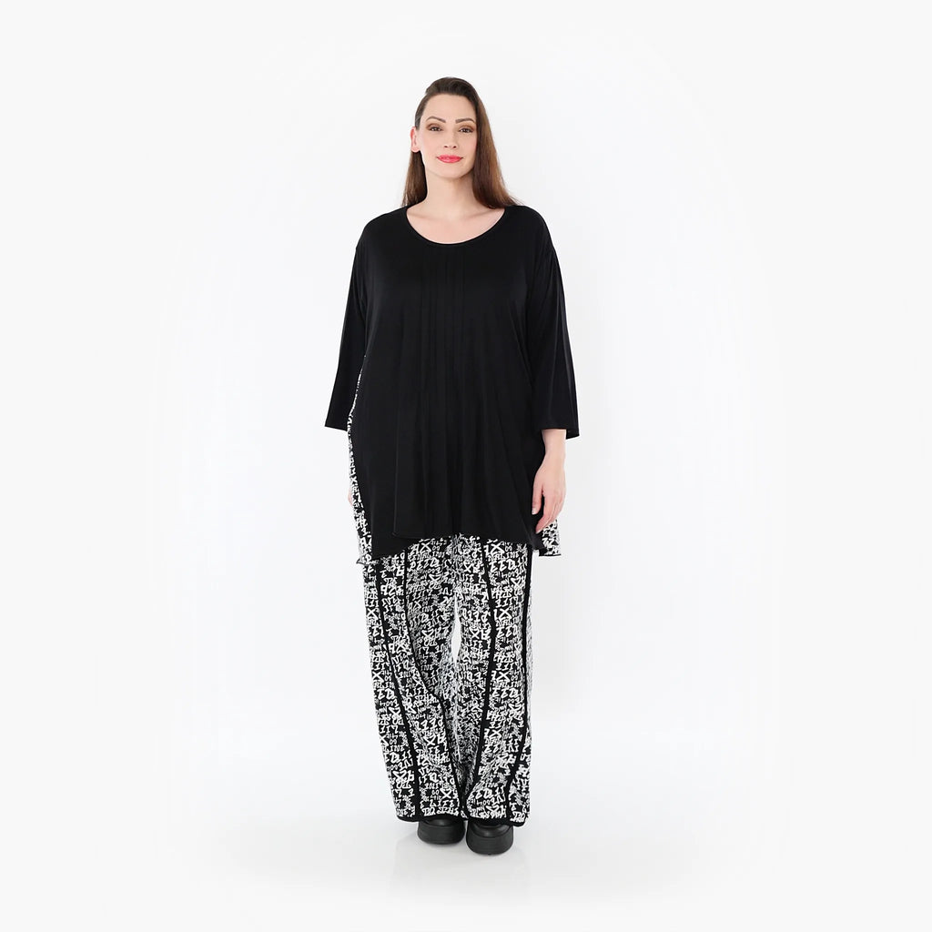 AKH Fashion 7069 Big Shirt, Black and White