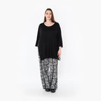 AKH Fashion 7069 Big Shirt, Black and White
