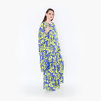 Chemise grande taille AKH Fashion 6911, bleu-jaune