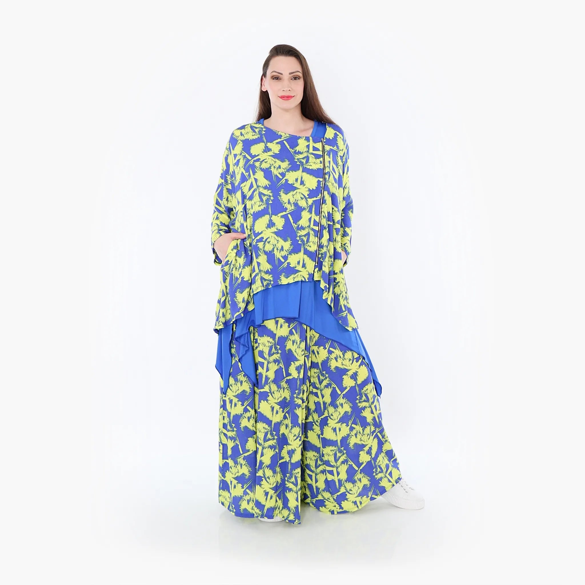 AKH Fashion Hose 7077 Palma, Blau/Gelb