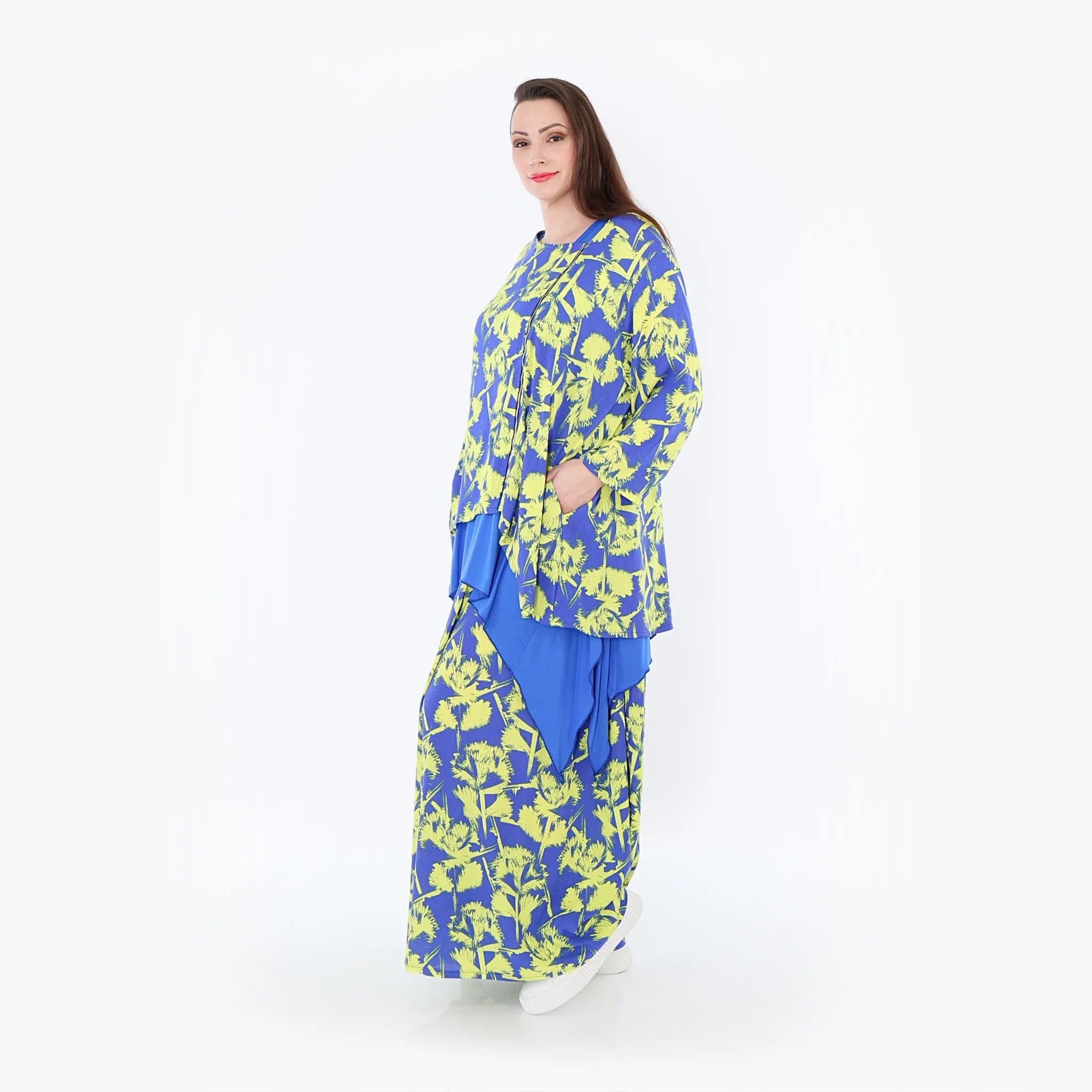 AKH Fashion Jacke 7078 Palma, Blau/Gelb