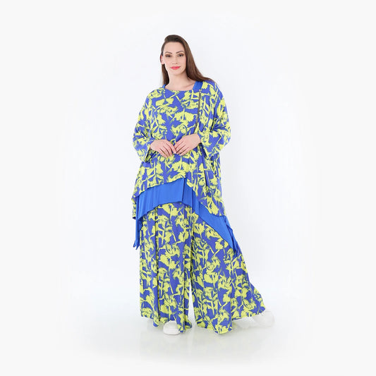 AKH Fashion 7077 Hose, Blau-Gelb