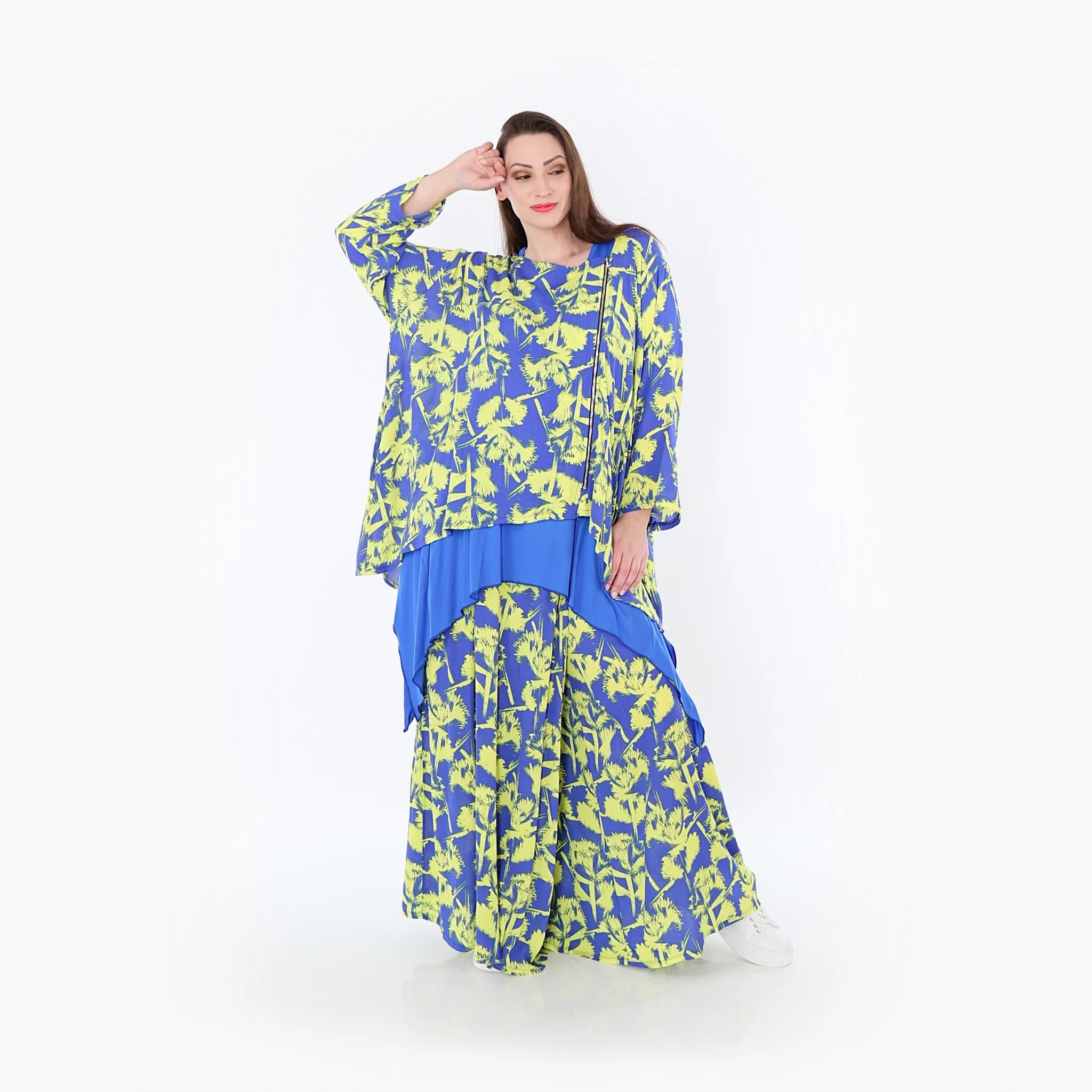 AKH Fashion Jacke 7078 Palma, Blau/Gelb