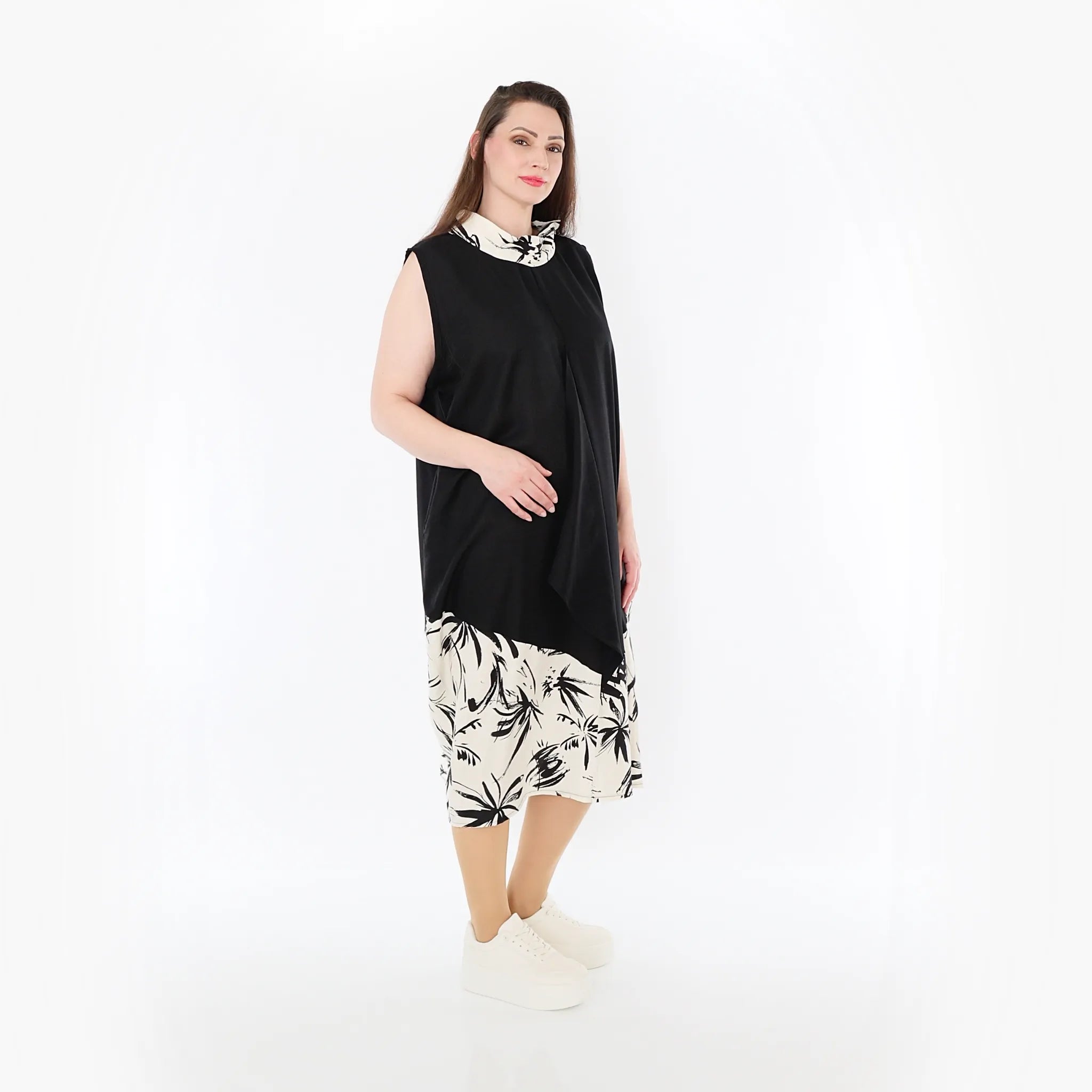 AKH Fashion Tunika 7072 Anna, Schwarz/Ecru