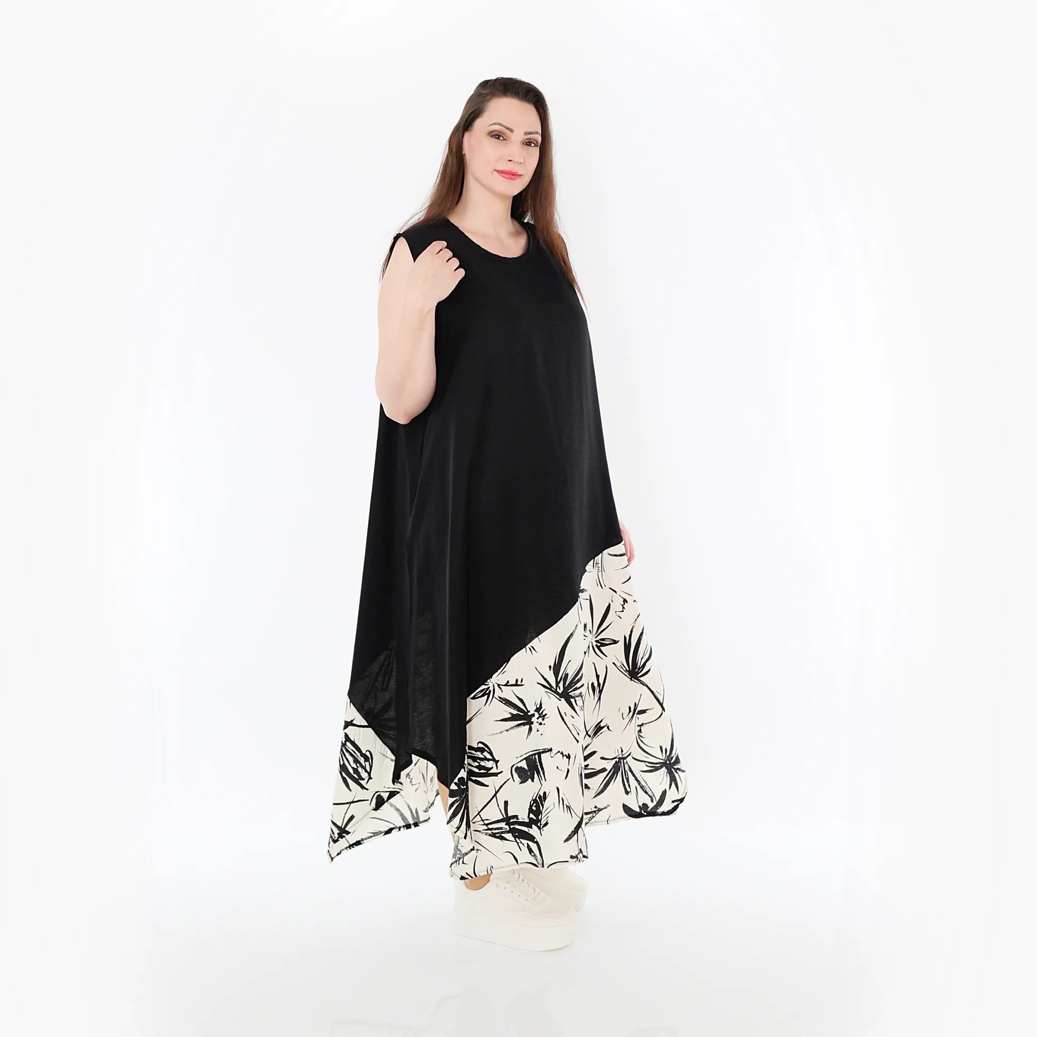 AKH Fashion Tunika 7073 Anna, Schwarz/Ecru