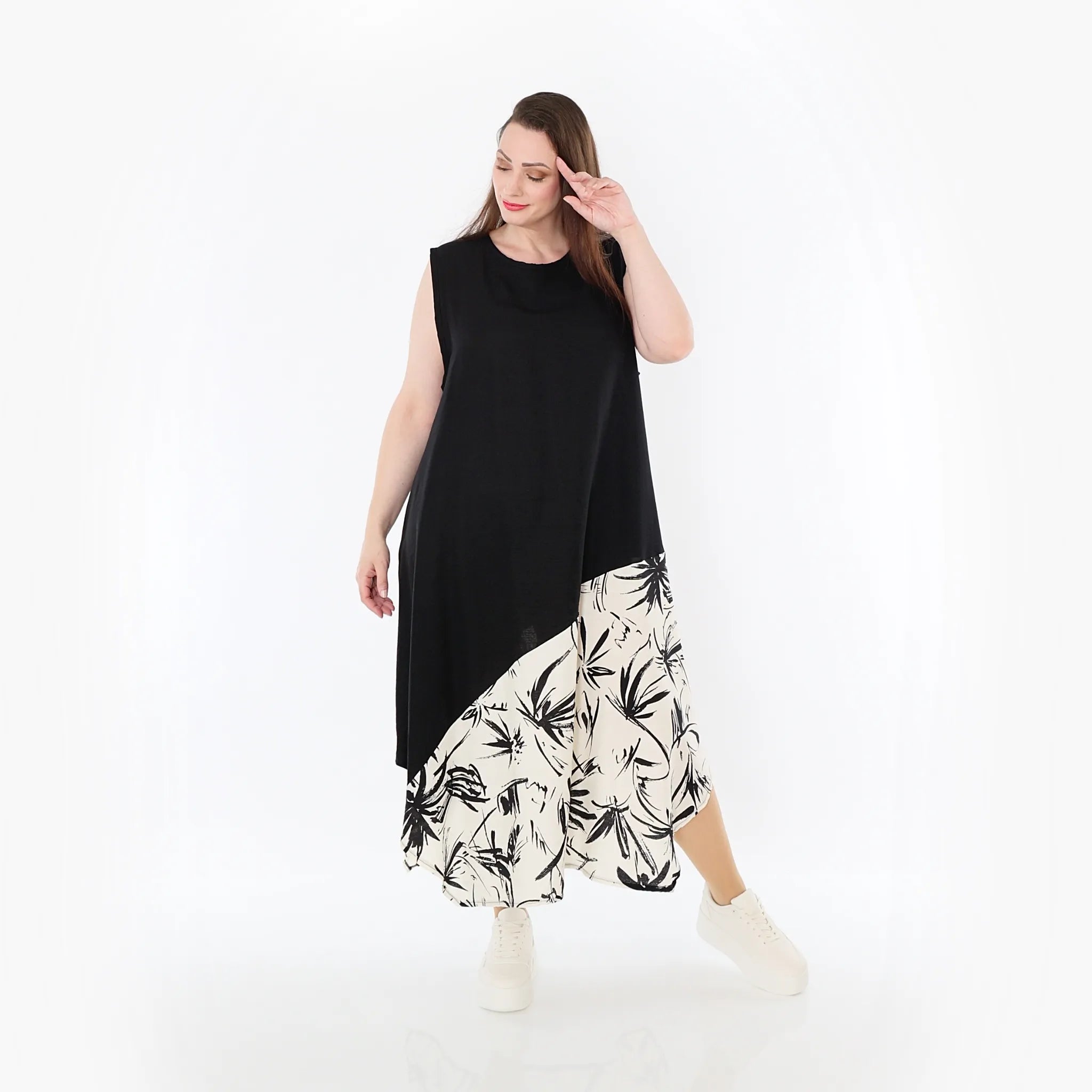 AKH Fashion Tunika 7073 Anna, Schwarz/Ecru