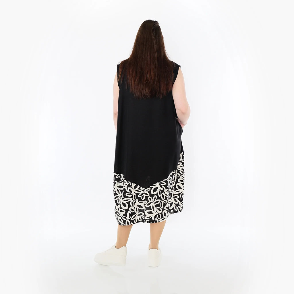 AKH Fashion Tunika 7072 Mara, Schwarz/Ecru