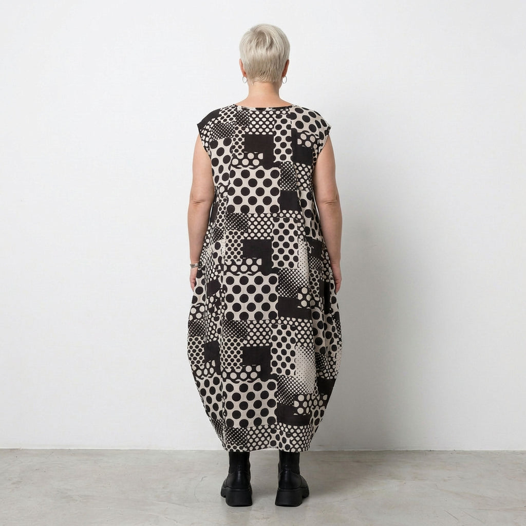 AKH Fashion 4491 Dress, Black and White
