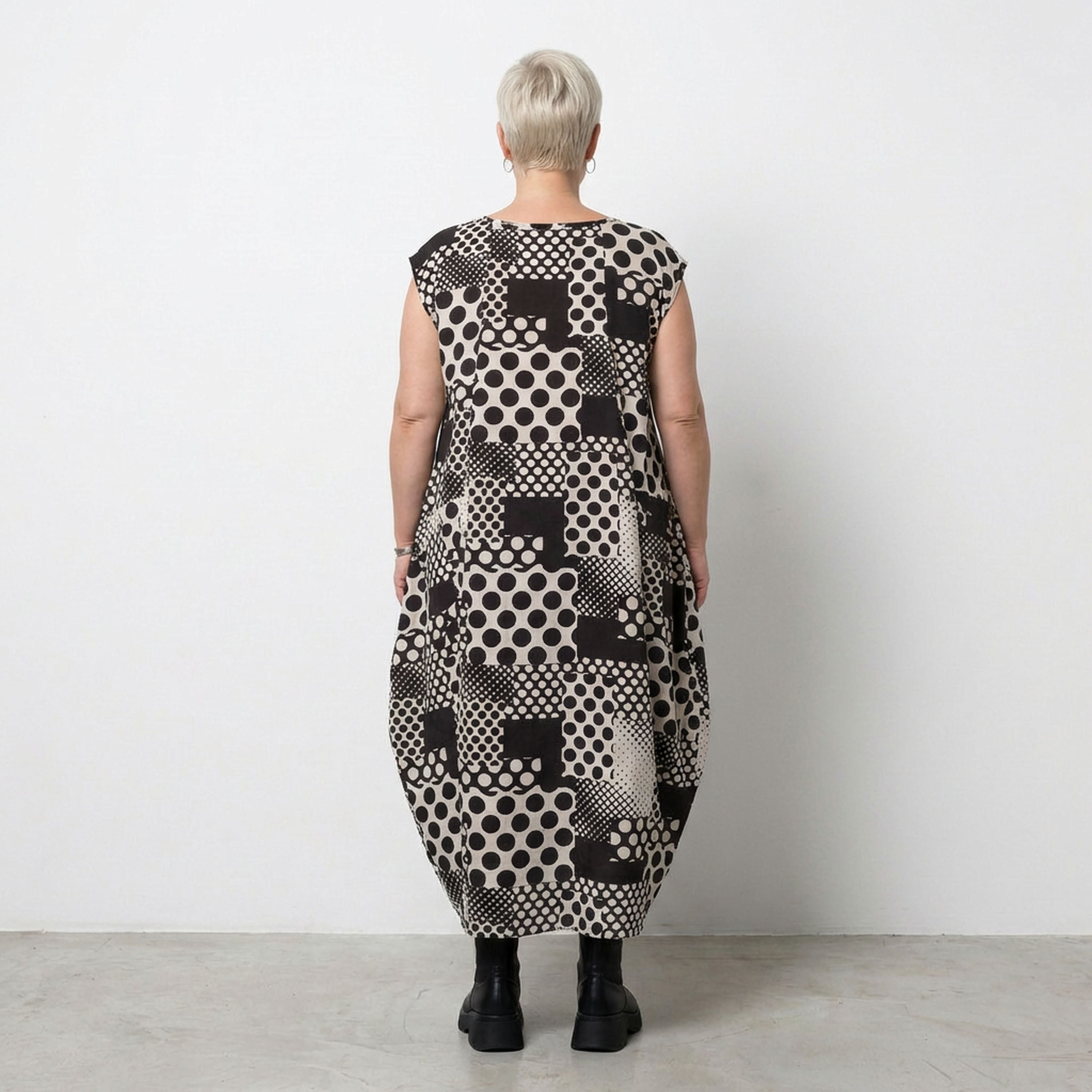 AKH Fashion 4491 Dress, Black and White