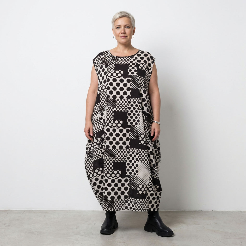 AKH Fashion 4491 Dress, Black and White