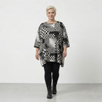 AKH Fashion 593 Big Shirt, Black and White