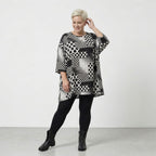 AKH Fashion 593 Big Shirt, Black and White