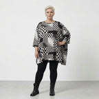 AKH Fashion 593 Big Shirt, Black and White