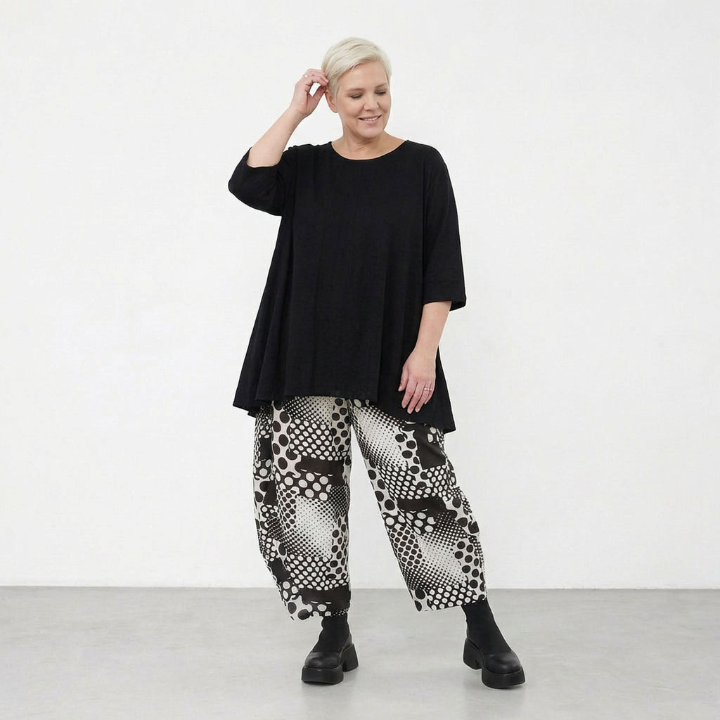 AKH Fashion Hose 8069 PrettyInDots, Schwarz/Weiß