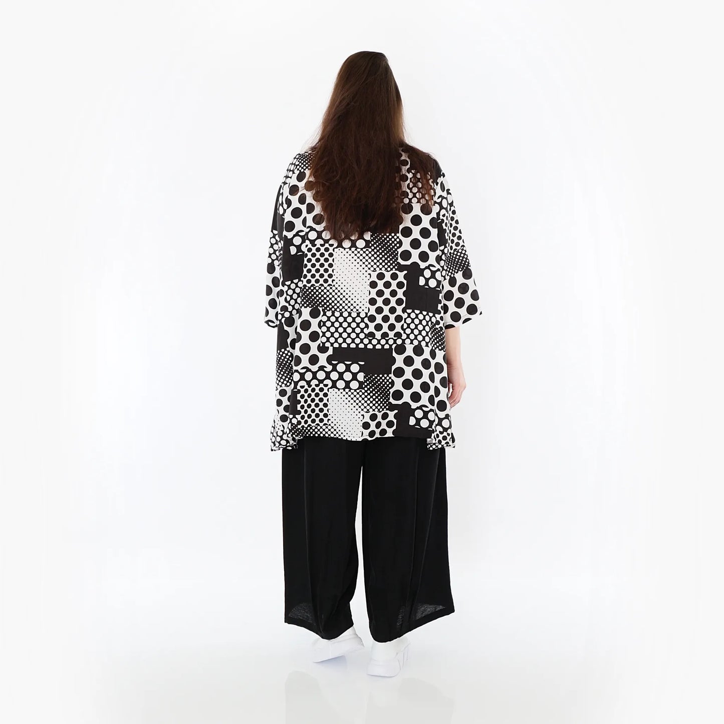 AKH Fashion 593 Big Shirt, Schwarz-Weiß